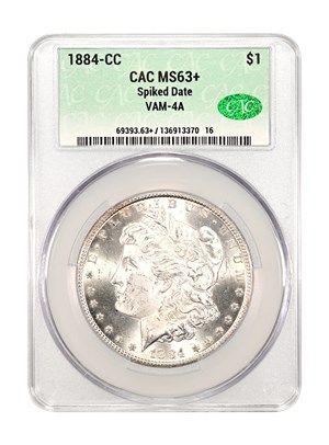 1884 CC Morgan Dollar Spiked Date VAM 4A Mint State (MS