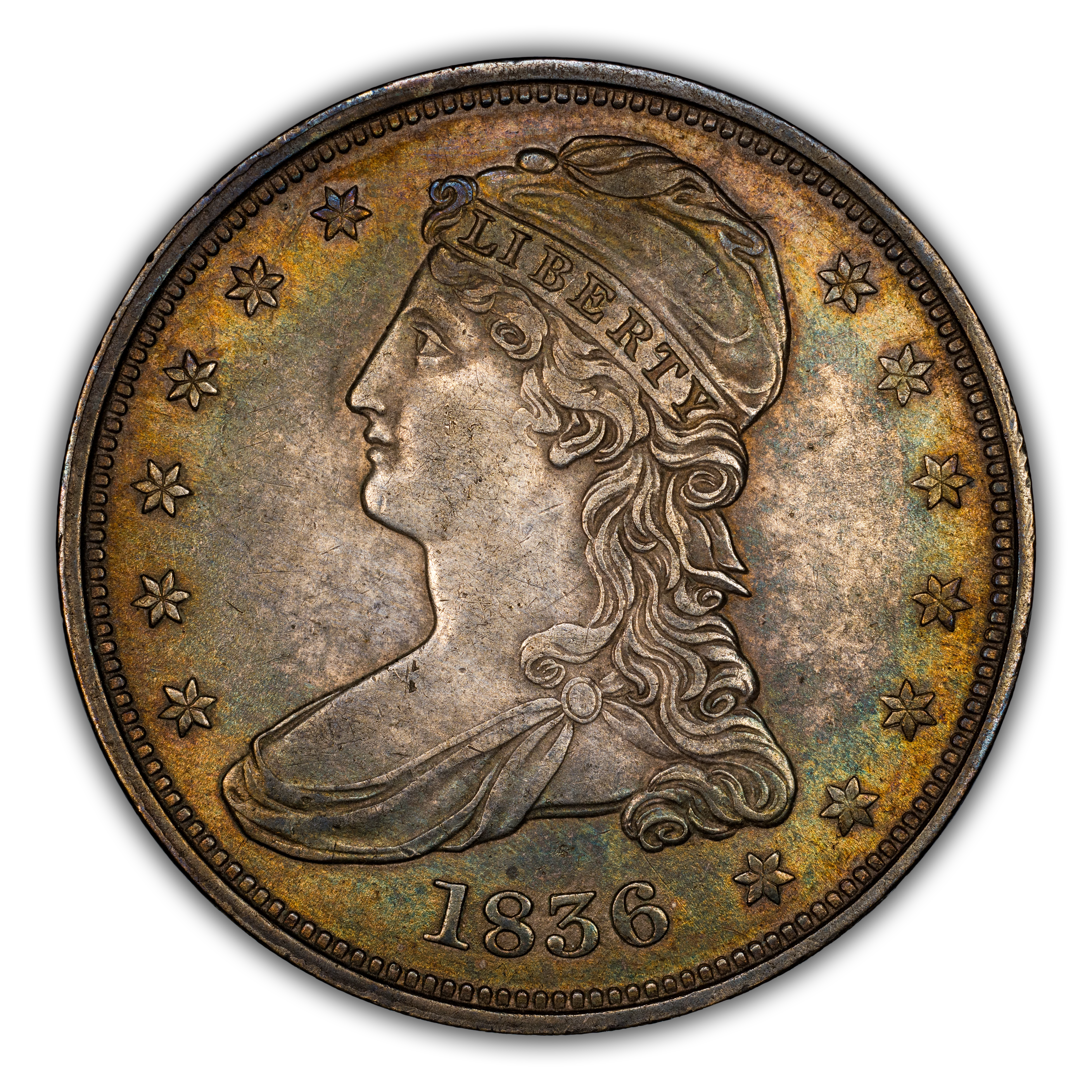 1836 50c Reeded Edge, GR-1 MS