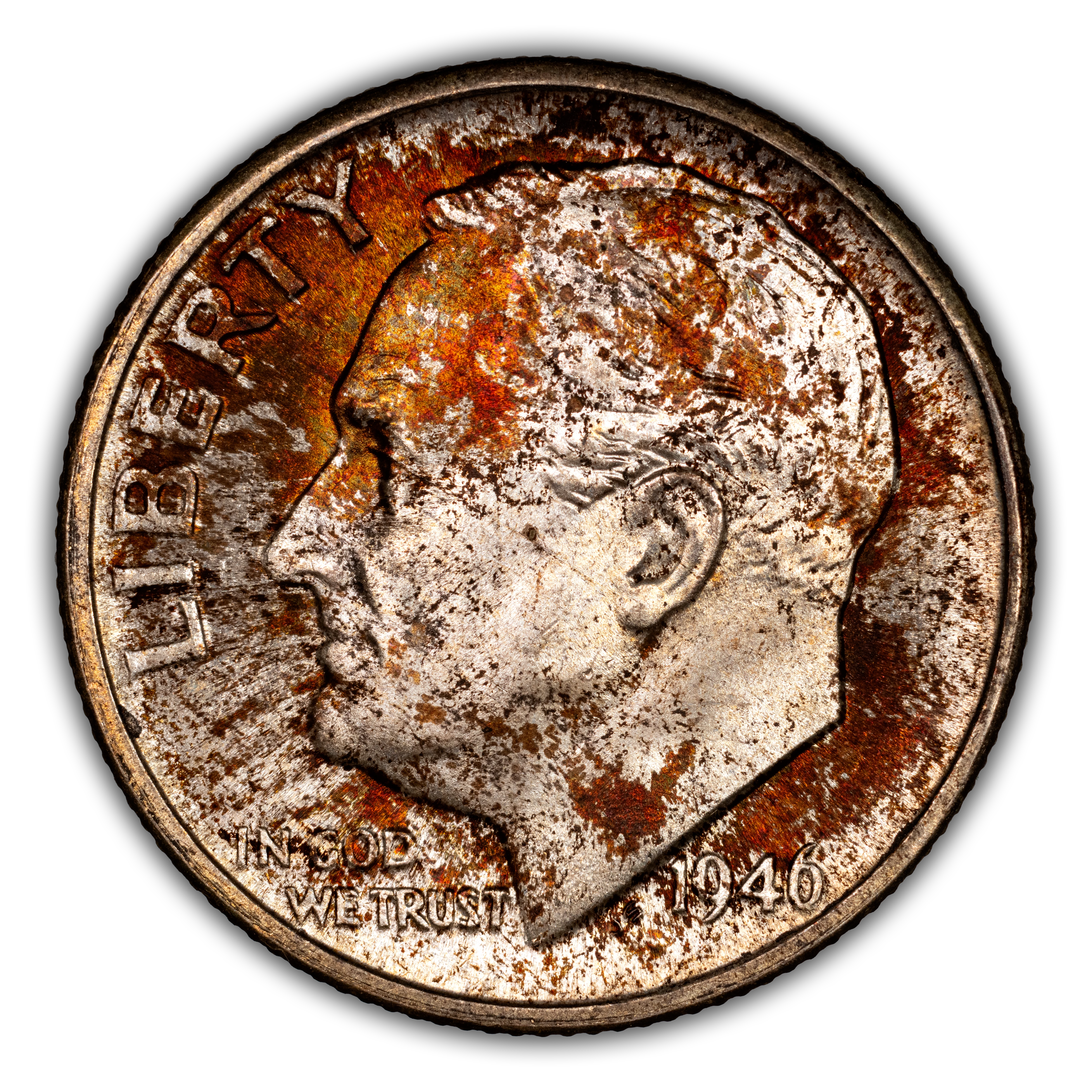 1946-D/D 10c Repunched Mintmark, FS-502 MS FB