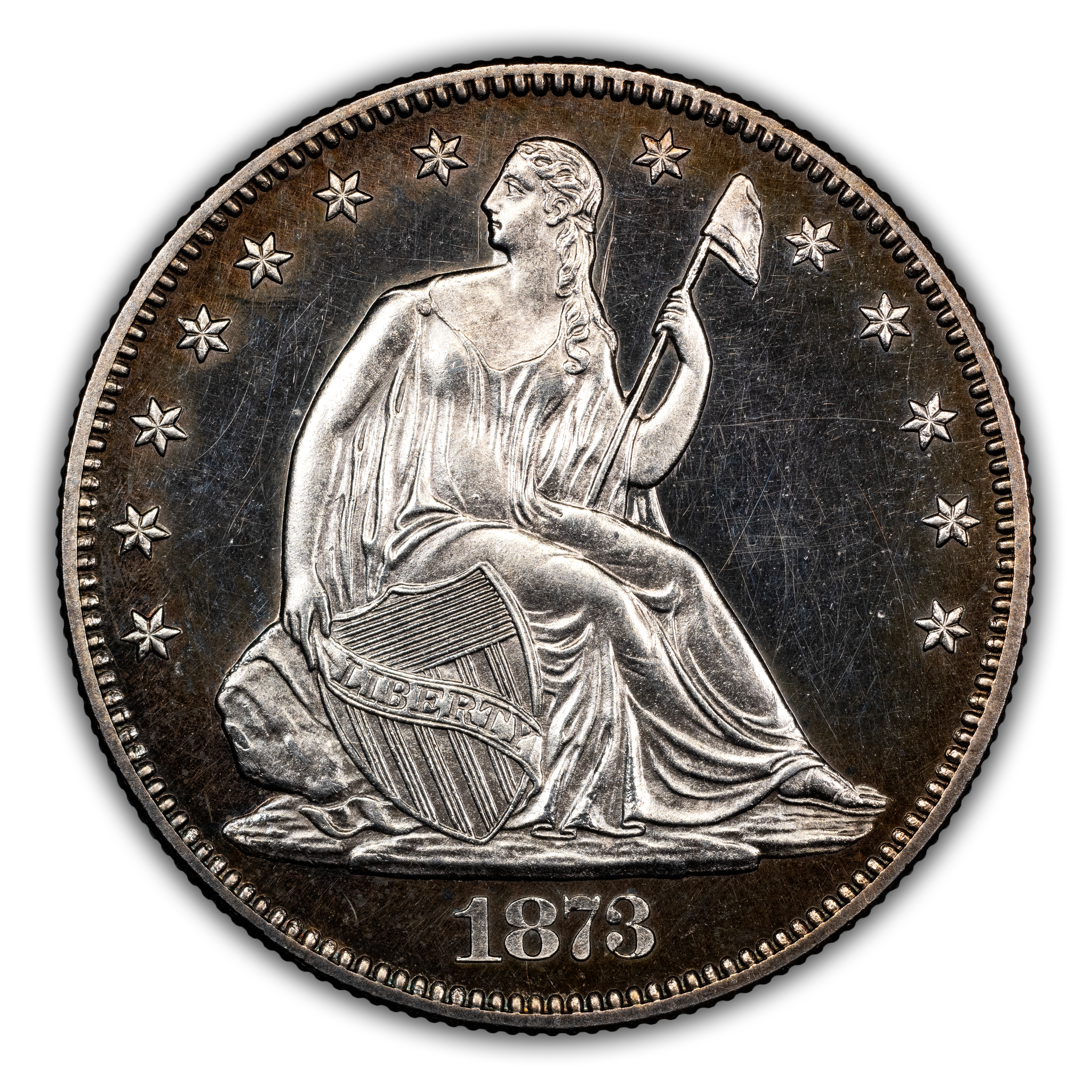 1873 50c No Arrows, Closed 3 PR CAM