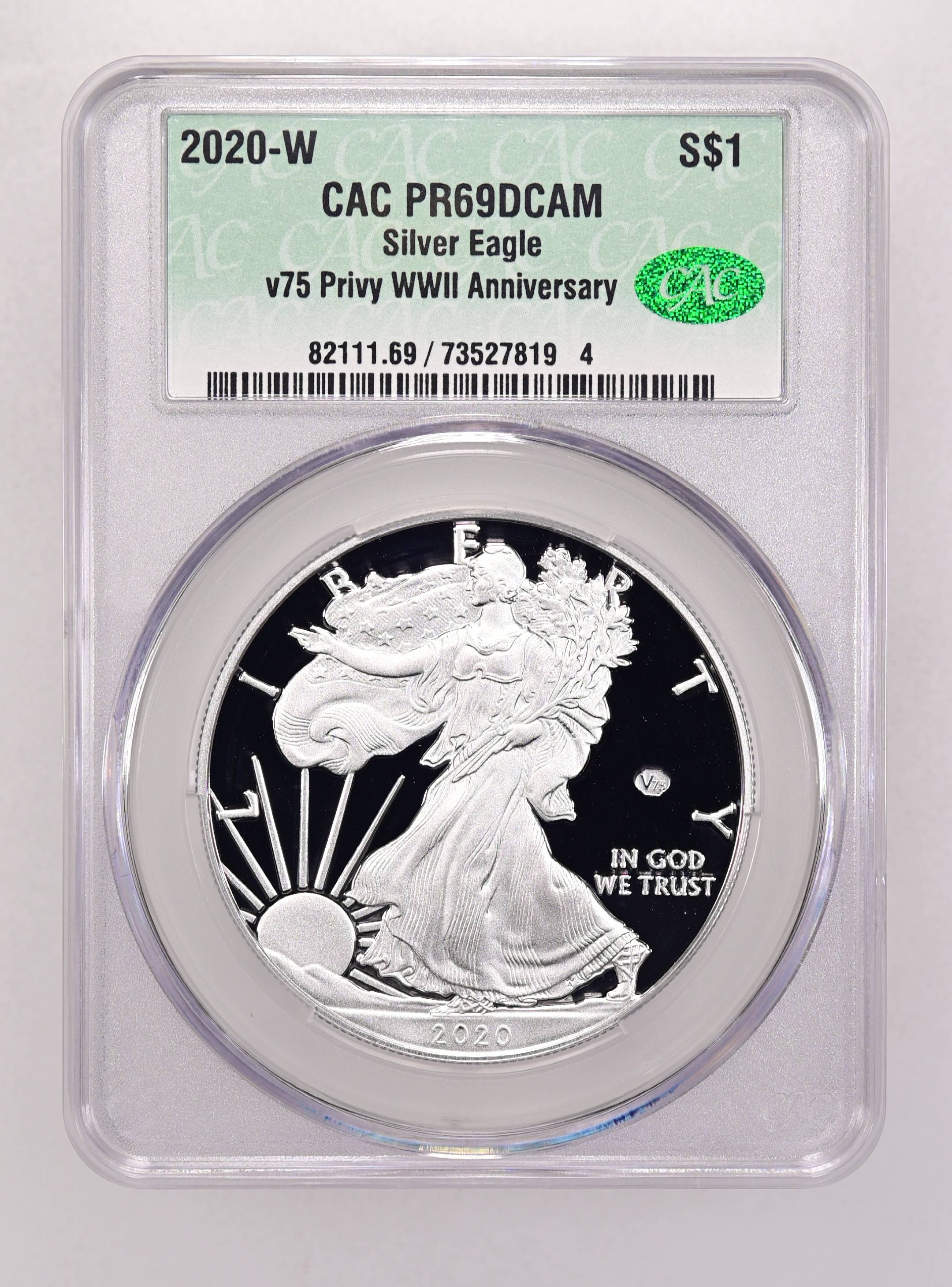 希少！イーグル銀貨2020-Wプルーフコイン Silver Eagle V75 希少！イーグル銀貨2020-Wプルーフコイン Silver Eagle V75