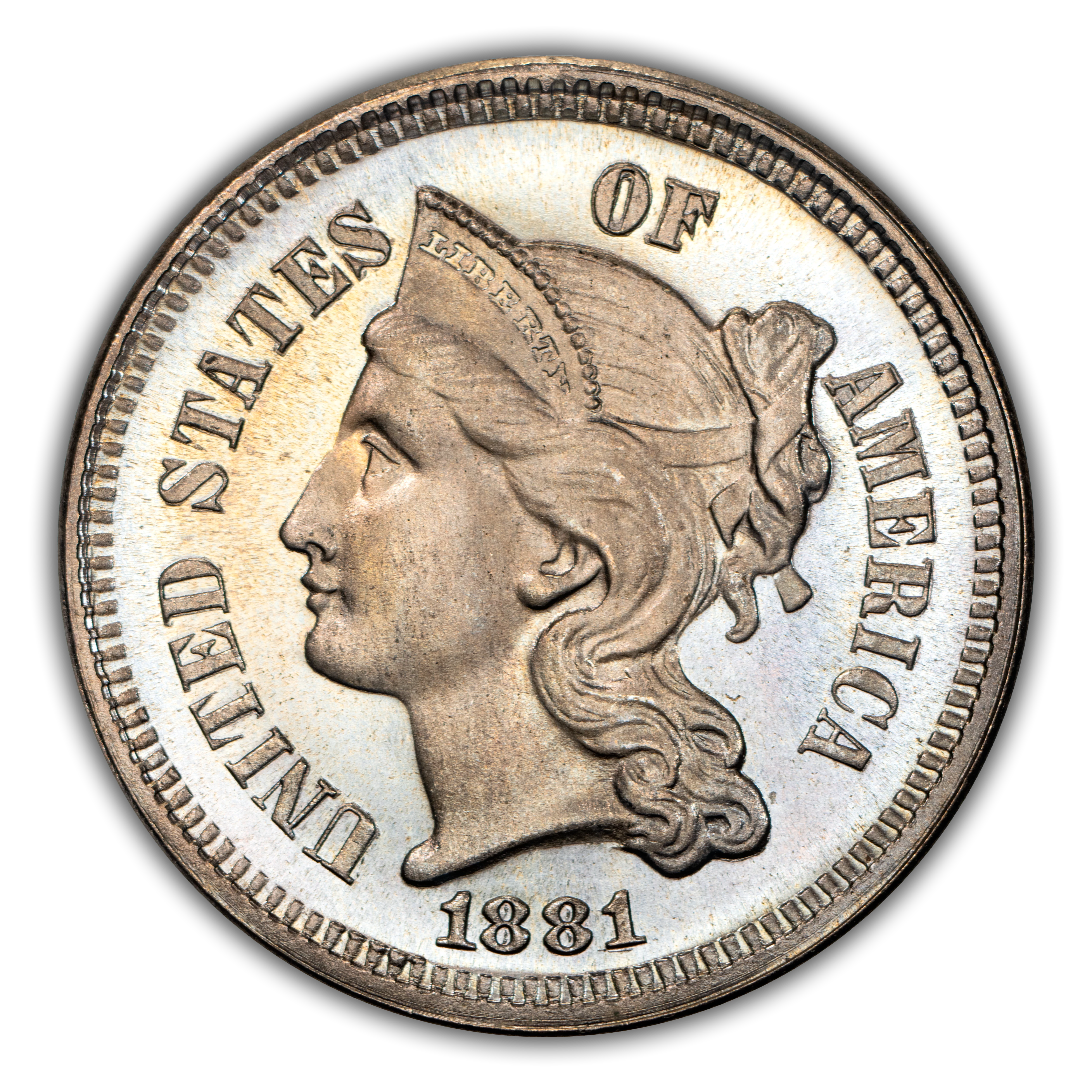 1881 3 Cent Nickel, Proof Values & Prices | Greysheet