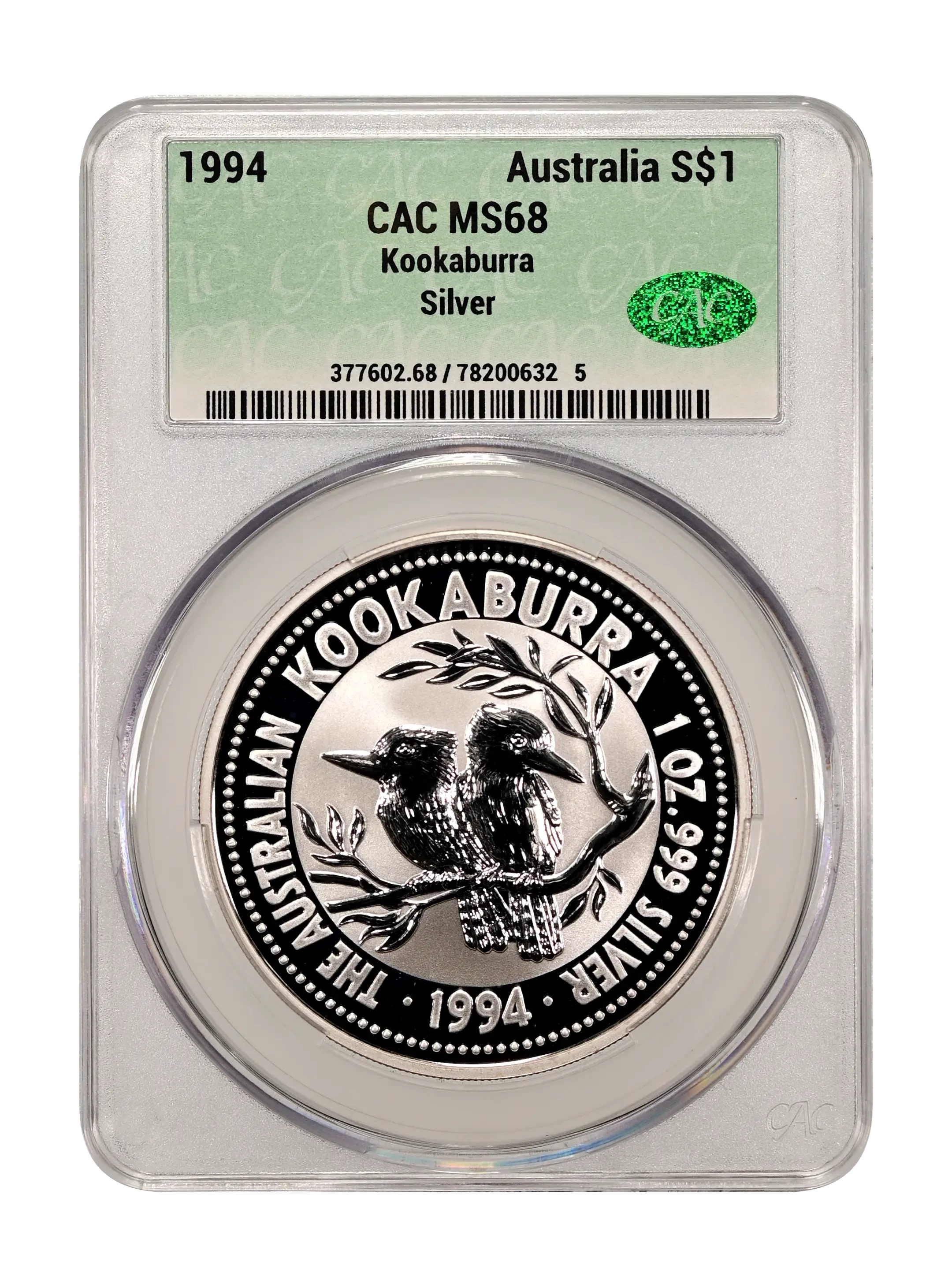 Australia 1994 $1 Kookaburra, 1 Ounce Silver Coin Values & Prices