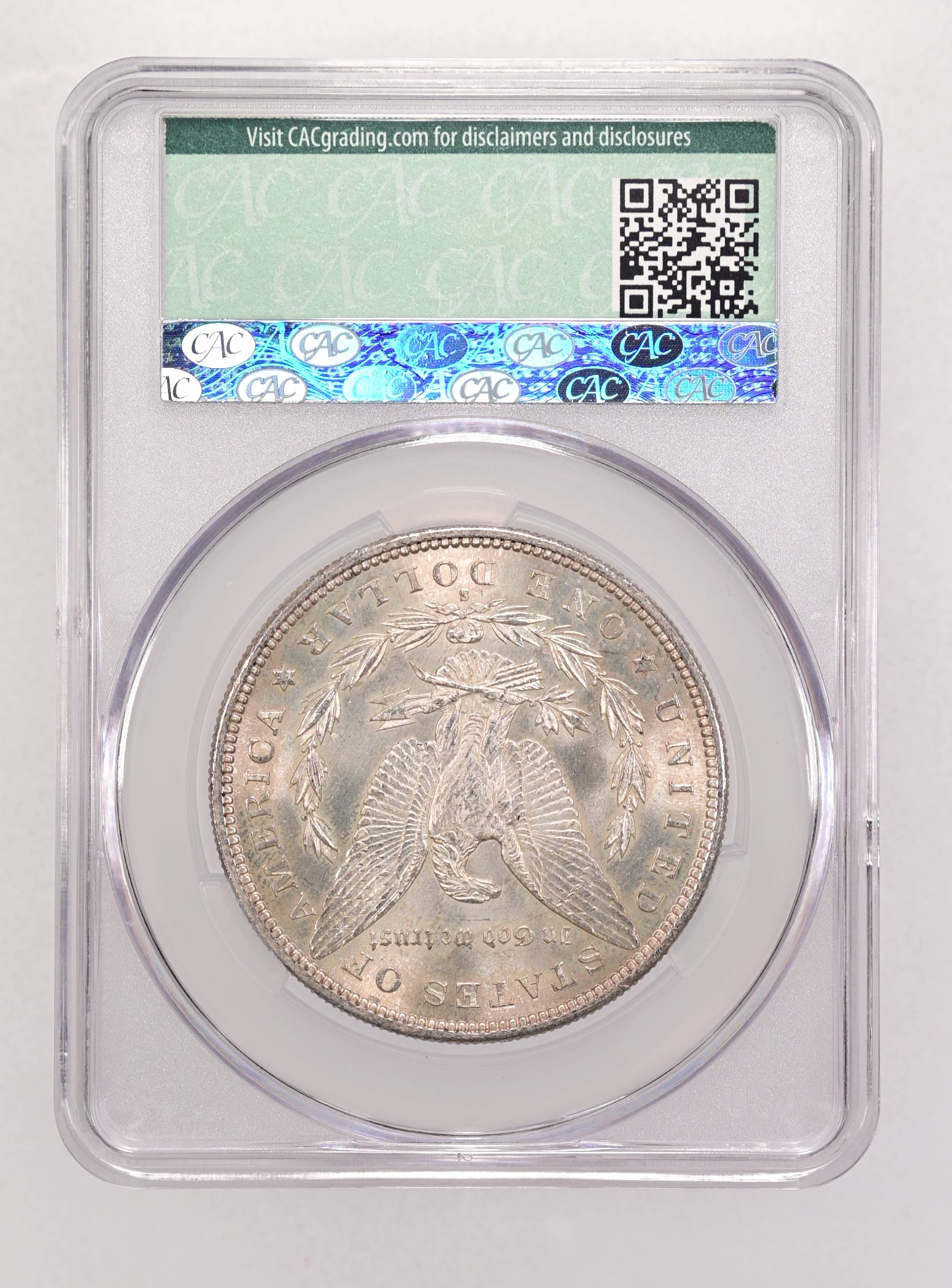 government 1888 S Morgan Dollar Monster Gouged Eagle VAM 13 Mint State