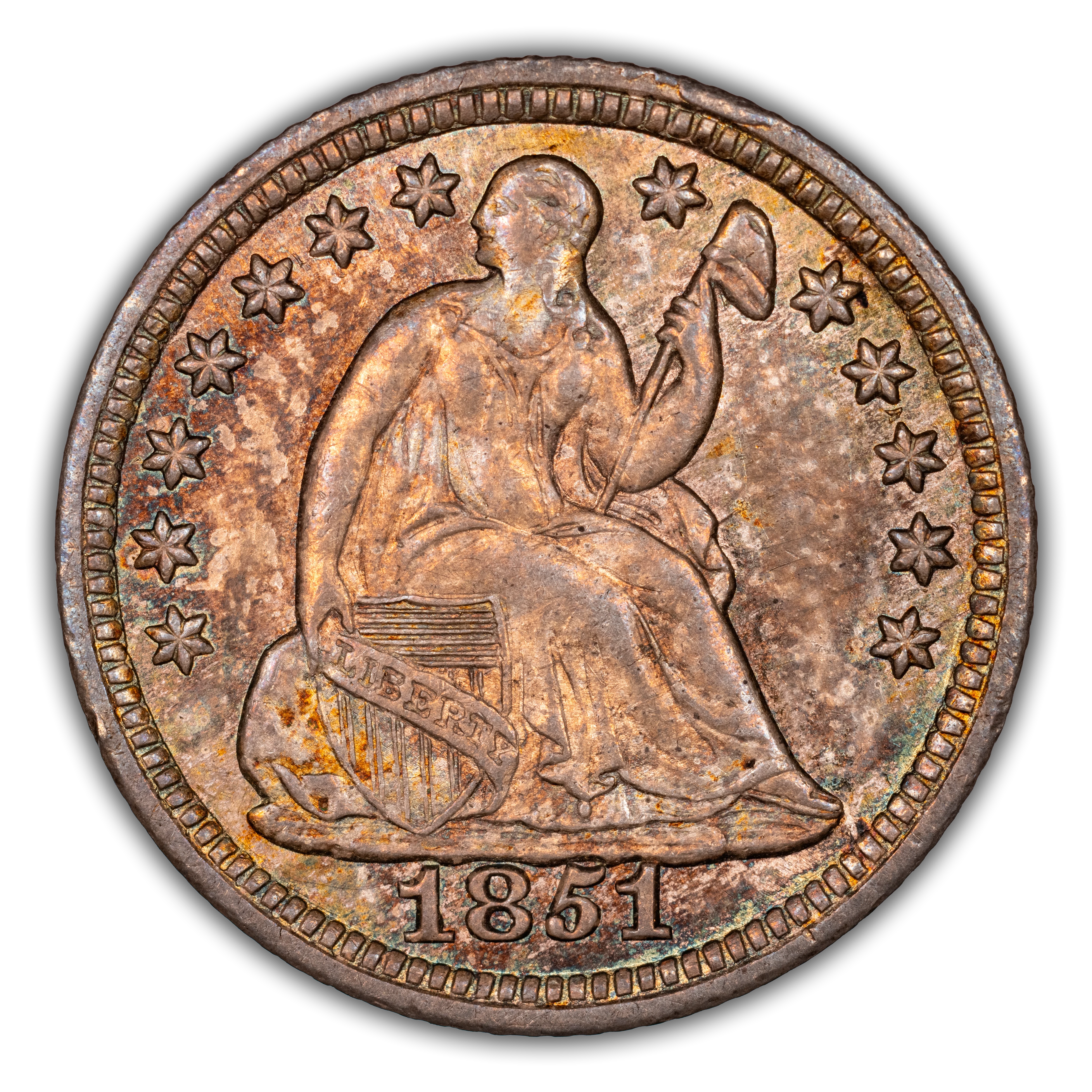 1851 Liberty Seated Half Dime Values & Prices | Greysheet