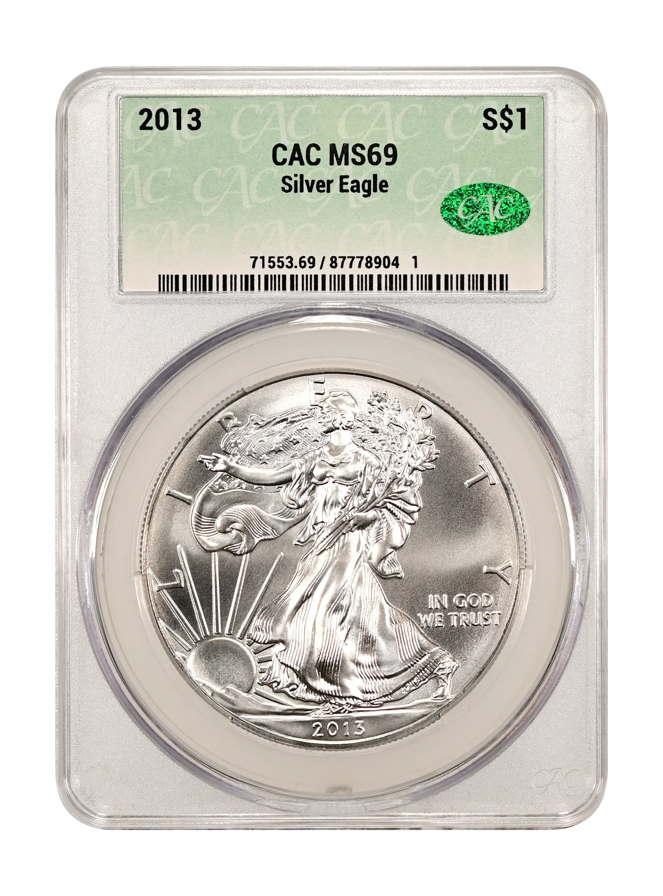 2013年 アメリカンシルバーイーグル MS 70 ANACS 1ドルコイン