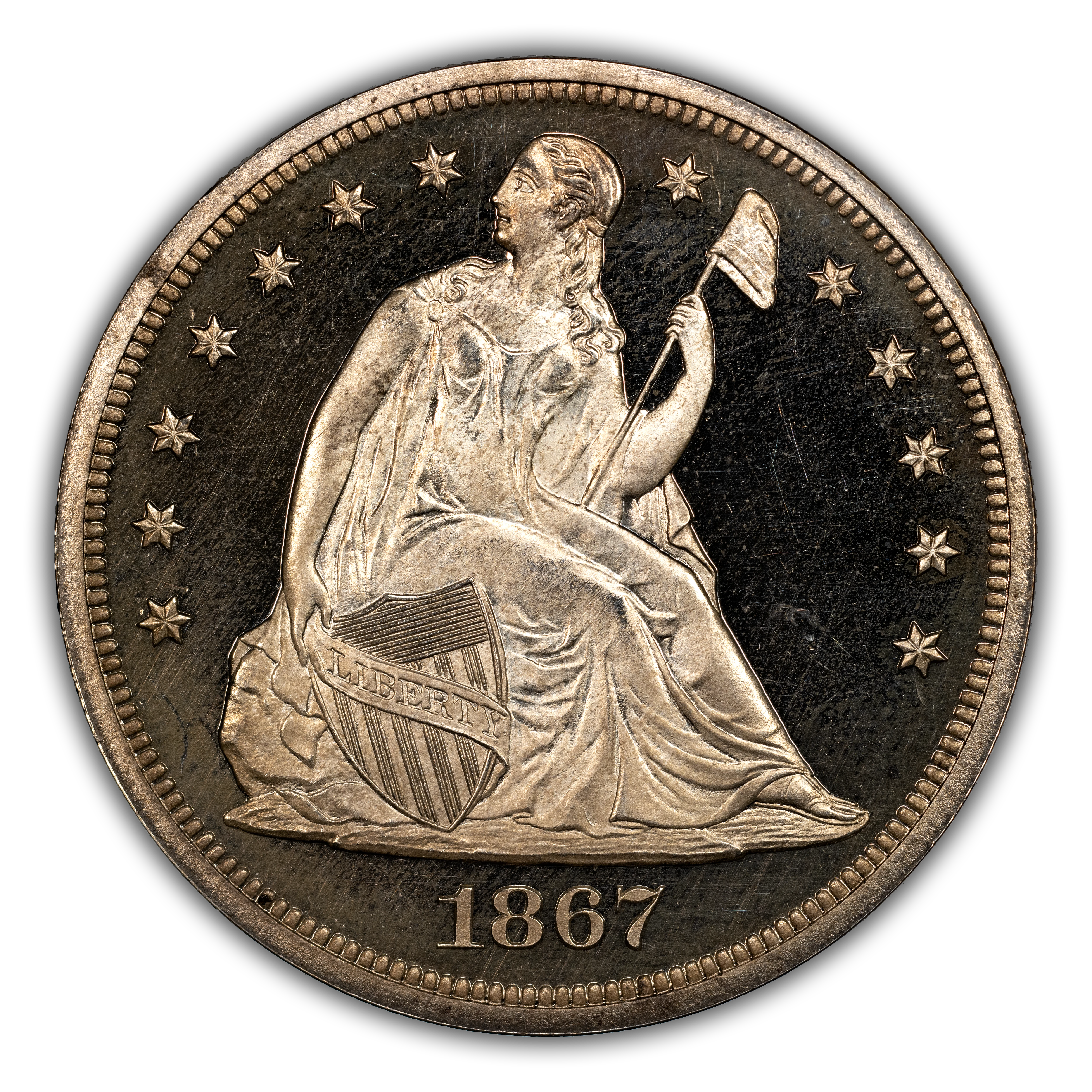 1867 $1 PR DCAM