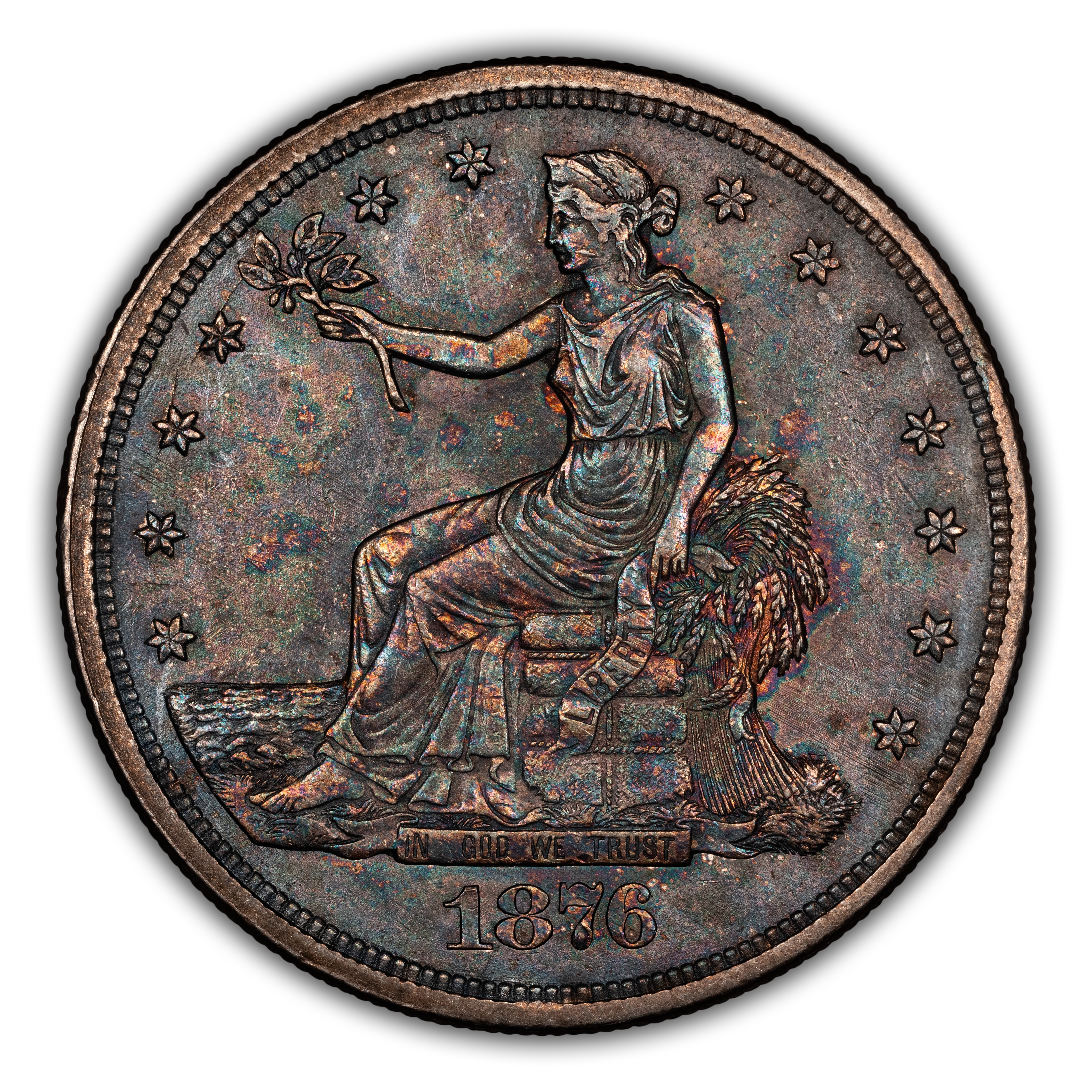 1876-S Trade$ Obverse I, Reverse I MS