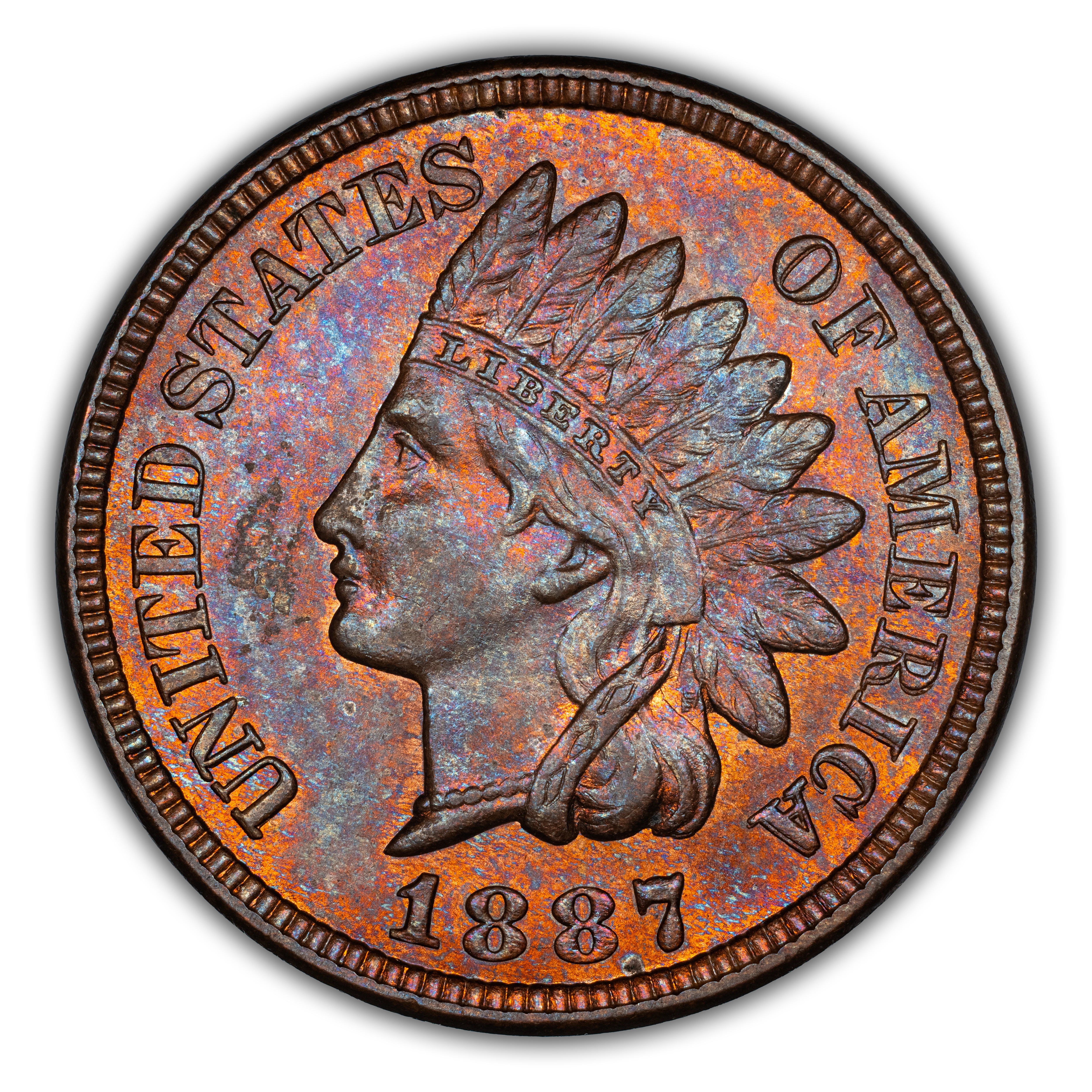 1887 1c Doubled Die Obverse, FS-101, S-1 MS RB