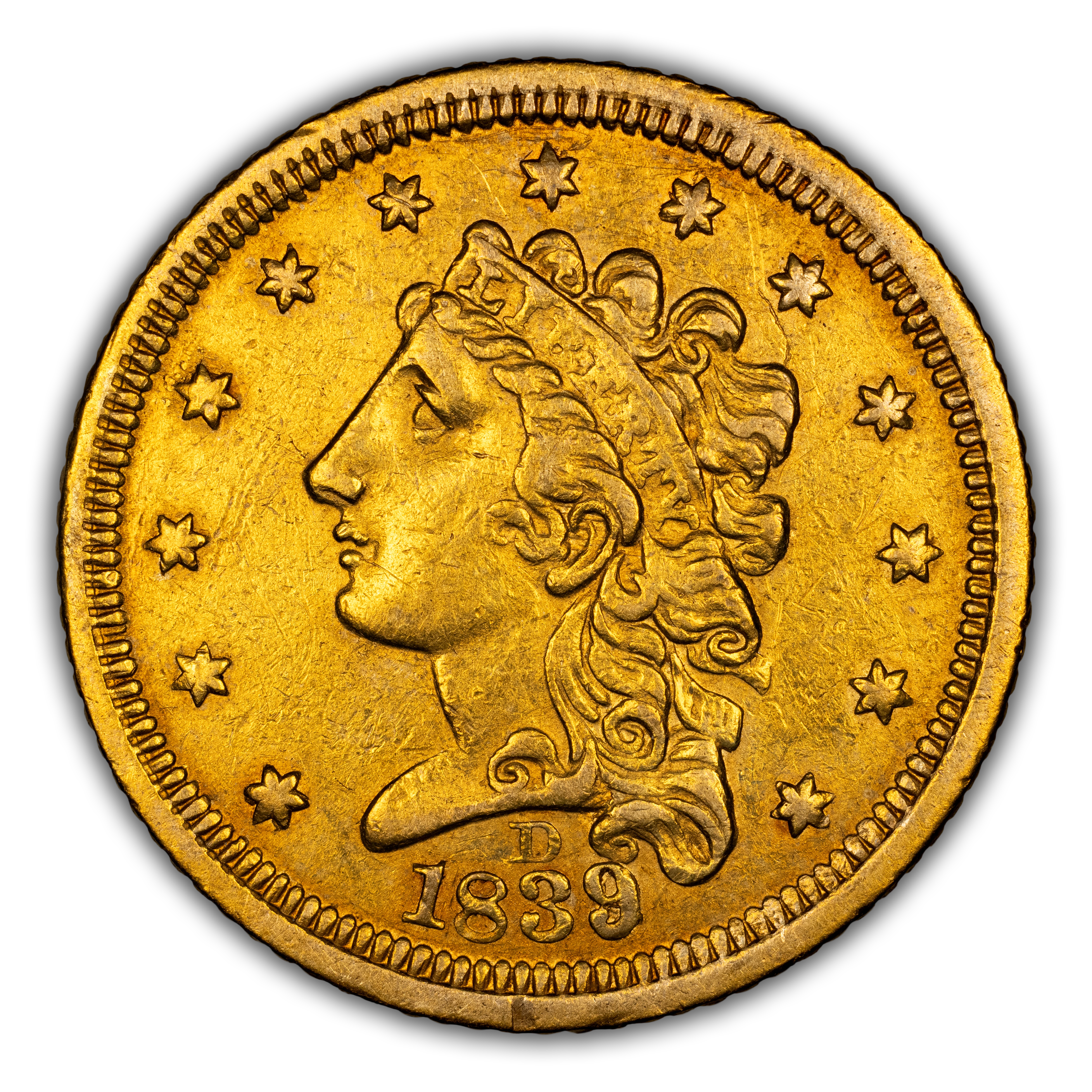 1839-D $2 1/2 MS