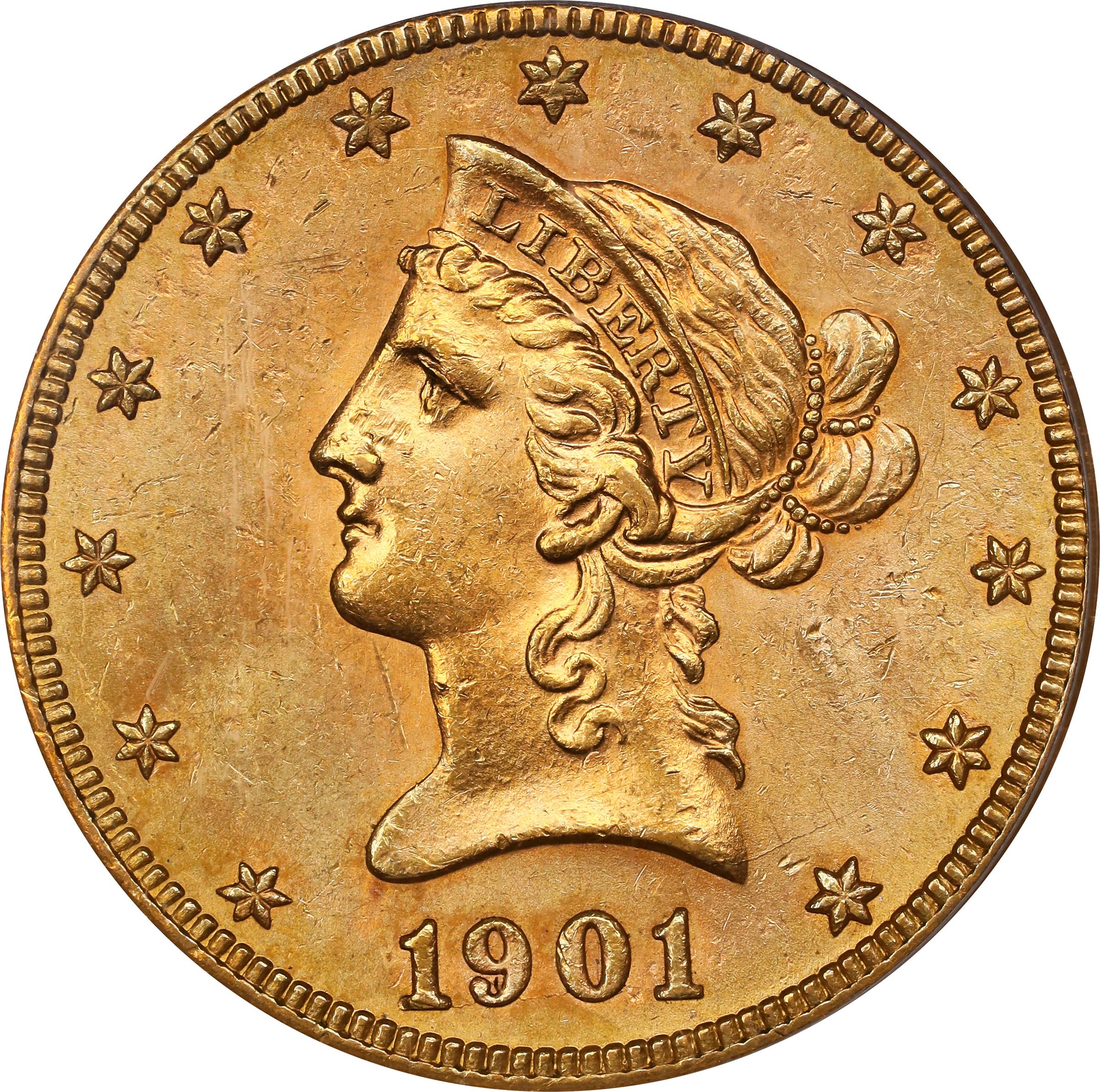 1901-S Liberty Head Eagle. MS-62 (PCGS). OGH Generation 3.1.