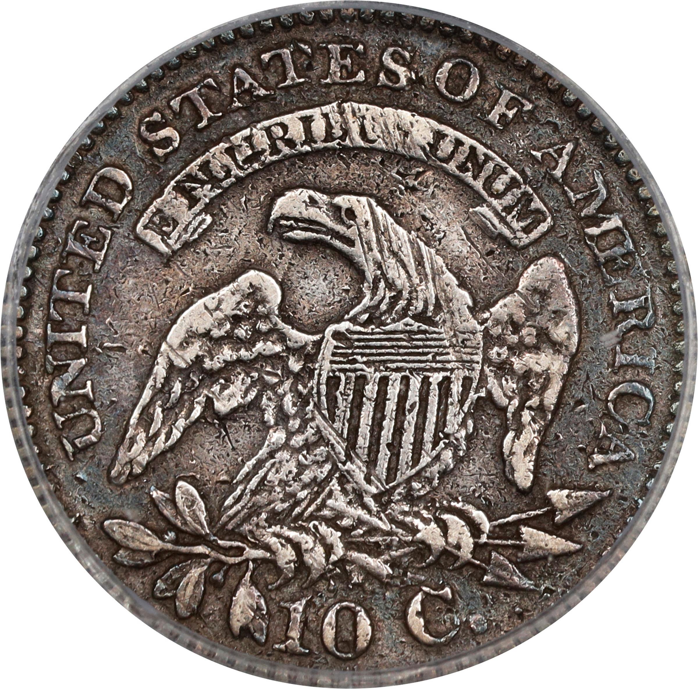 image for: 1820 Capped Bust Dime. JR-2. Rarity-3. Small 0. VF-20 Details--Damaged (ICG).