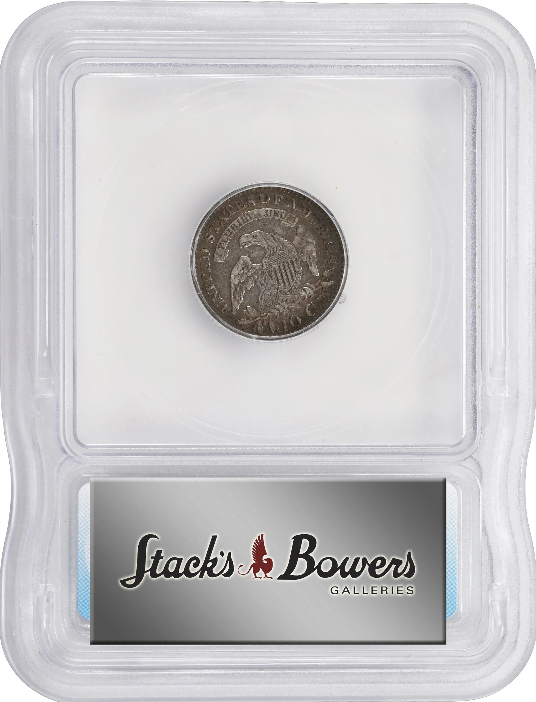 image for: 1820 Capped Bust Dime. JR-2. Rarity-3. Small 0. VF-20 Details--Damaged (ICG).