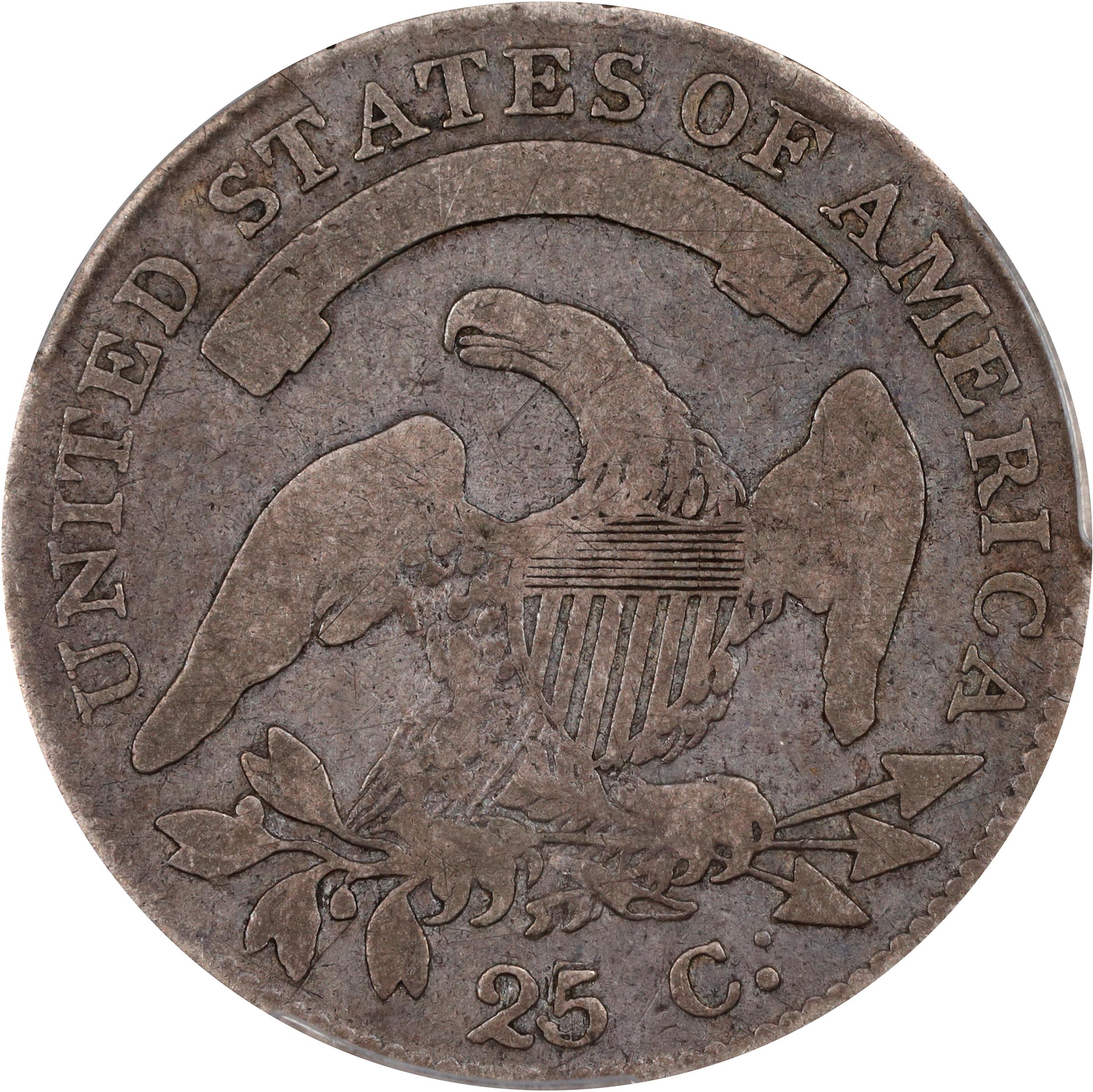 image for: 1819 Capped Bust Quarter. B-3. Rarity-1. Small 9. Good-6 (PCGS).