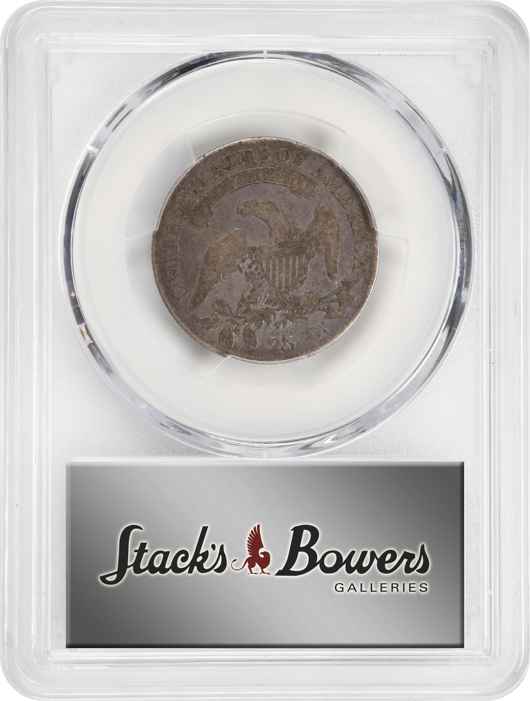 image for: 1819 Capped Bust Quarter. B-3. Rarity-1. Small 9. Good-6 (PCGS).