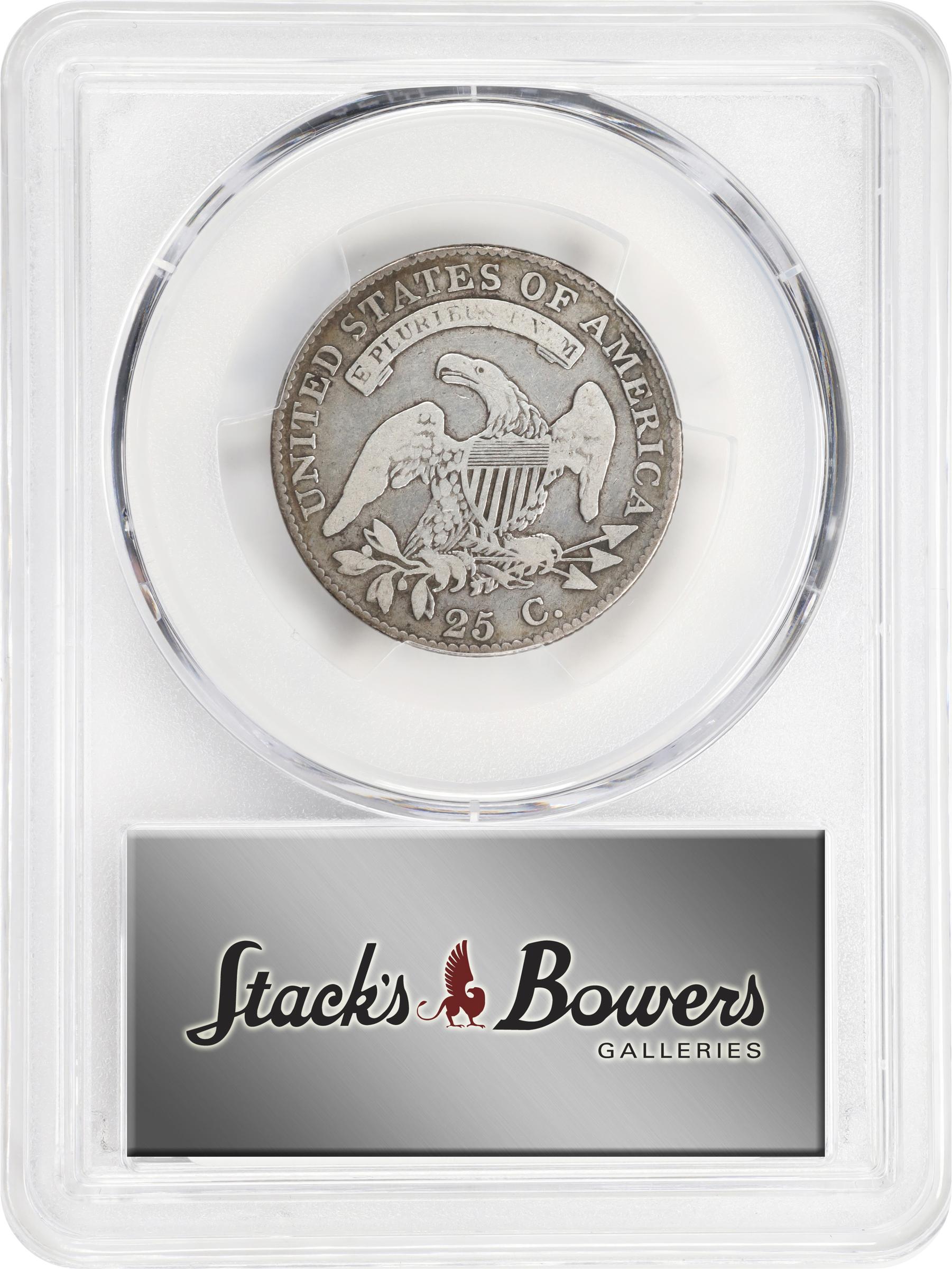 image for: 1820 Capped Bust Quarter. B-3. Rarity-3. Medium 0. VG Details--Cleaned (PCGS).