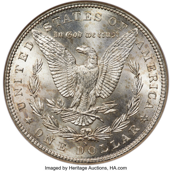 image for: 1885-S $1  NGC MS66
