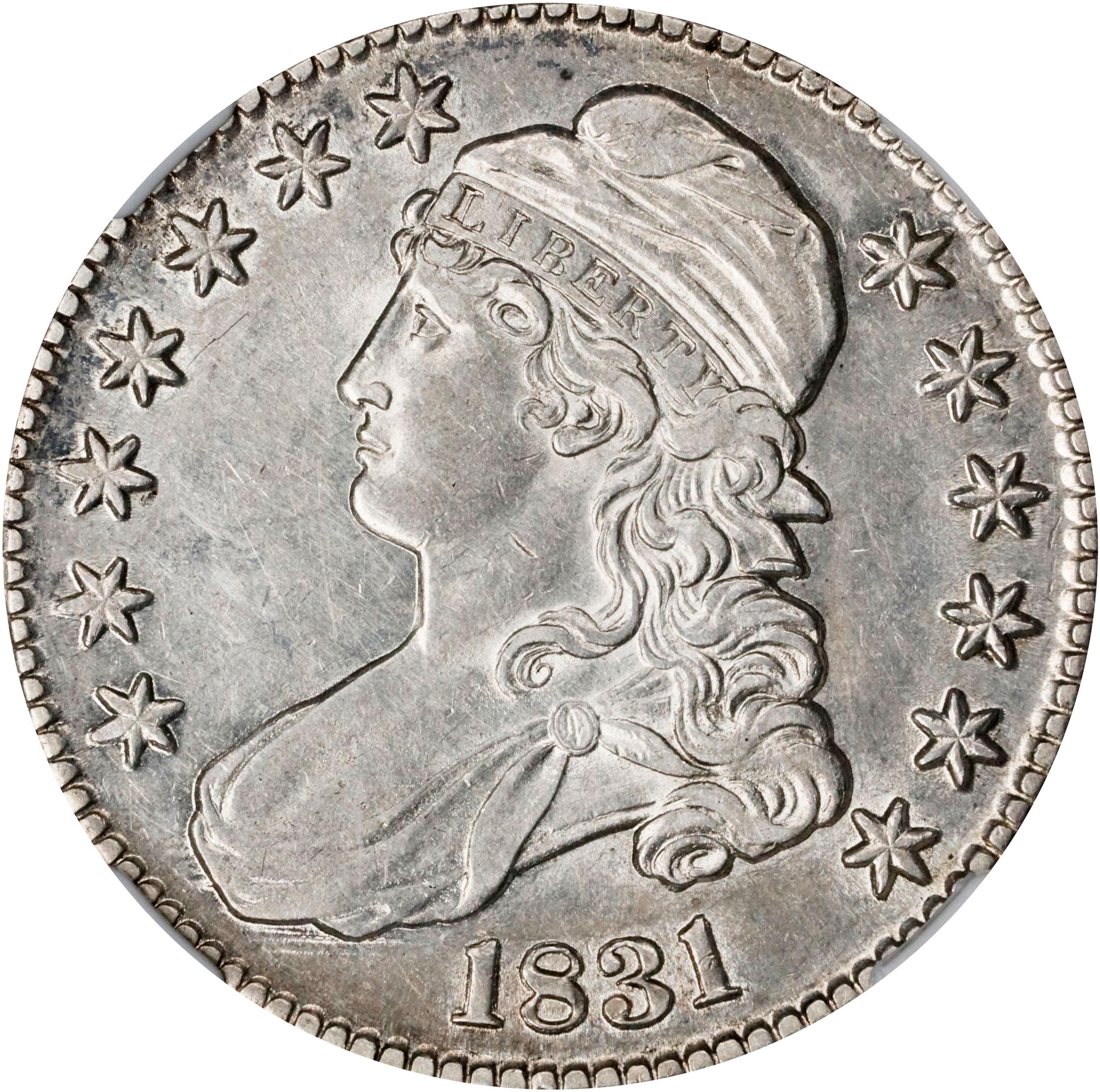 image for: 1831 Capped Bust Half Dollar. O-104. Rarity-1. AU-55 (NGC).