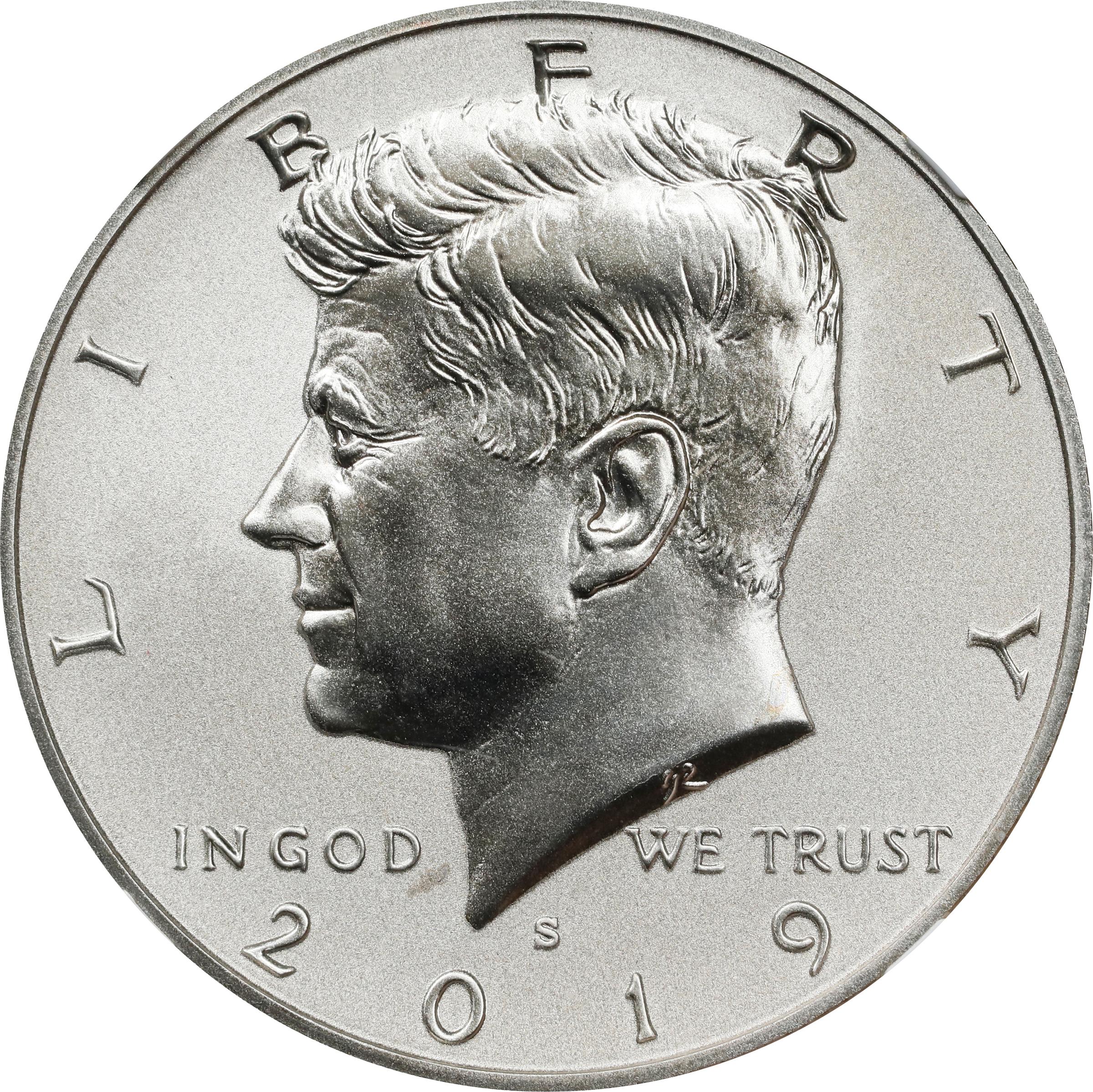 image for: 2019-S Kennedy Half Dollar. Official U.S. Mint Apollo 11 Half Dollar Set. Enhanced Reverse Proof-70 (NGC).