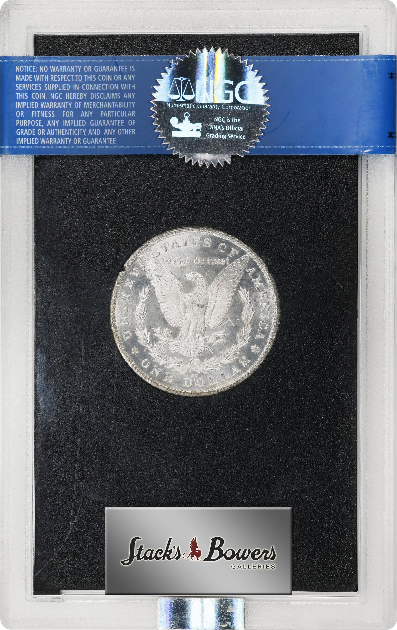 image for: 1880-CC GSA Morgan Silver Dollar. VAM-6. Top 100 Variety. Second 8/7, Spikes Overdate. MS-62 (NGC).