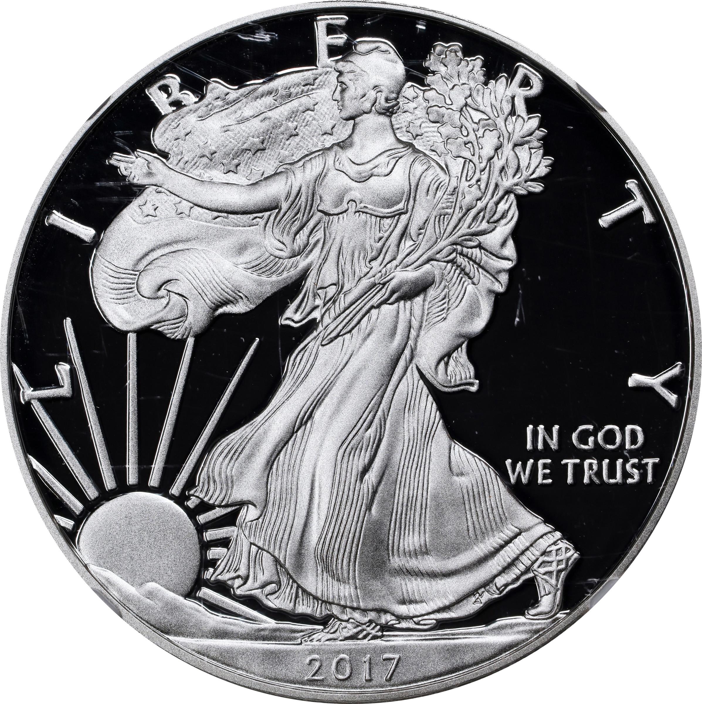 image for: 2017-S Silver Eagle. Limited Edition Set. Early Releases. Proof-70 Ultra Cameo (NGC). 38th Mint Director Edmund C. Moy Signature.