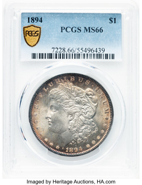 1894 $1 MS66 CAC thumbnail 2