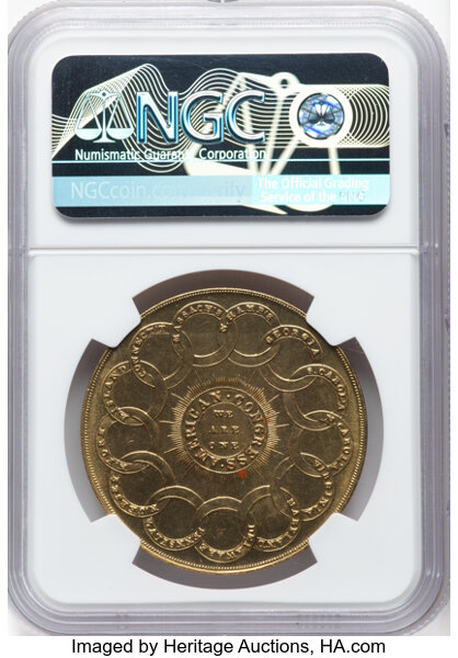 image for: (1962) Continental Dollar, Bashlow Restrike, Goldine, HK-856a, W-15625, R.3, MS65 Prooflike NGC. NGC Census: (24/27)....