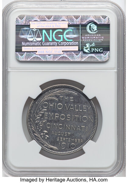 image for: 1910 Ohio Valley Exposition, Silver, HK-393, SH 17-11 S, R.6, AU58 NGC. Ex: Jeff Shevlin Collection. NGC Census: (2/7)....