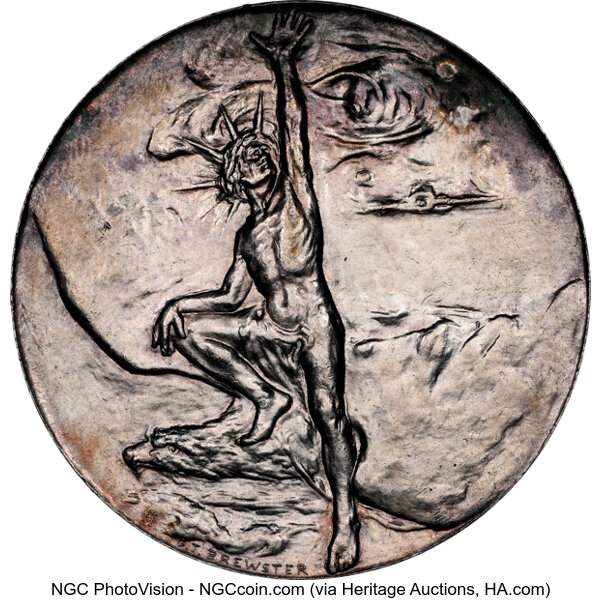 image for: 1901 Pan-American Exposition, Official Medal, Silver, HK-287, SH 11-1 S, R.6, MS63 NGC. NGC Census: (4/13)....