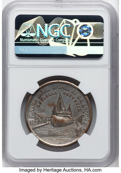 image for: 1915 Panama-California Exposition, Official Medal, Silvered, HK-426a, SH 19-1 SP, R.6, AU55 NGC. ...