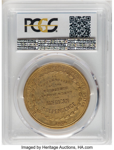 image for: 1876 U.S. Centennial Exposition, Official Medal, Gilt Copper, MS63 PCGS. HK-22, Julian-CM-10, Swoger-3IIb, Abler-40, SH 2-1 GP...
