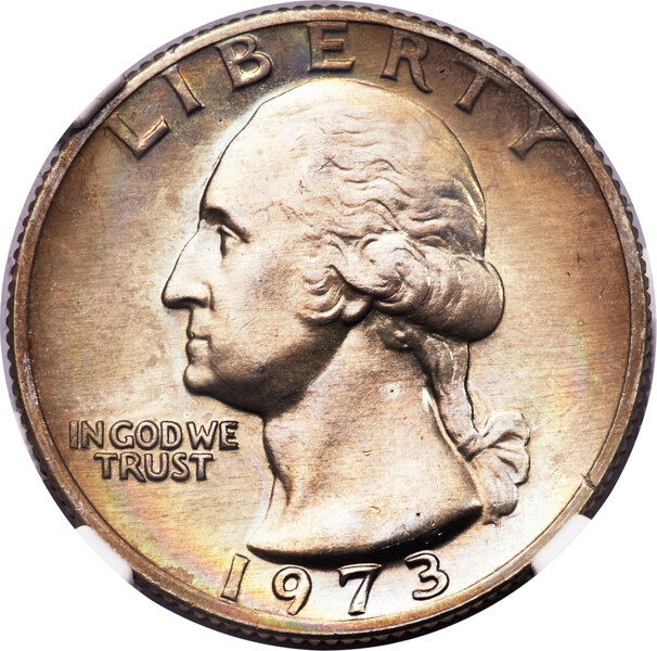 image for: 1973 25C MS68 NGC. NGC Census: (1/0).  Mintage 346,924,000. ...