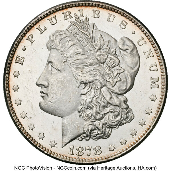 image for: 1878 8TF $1 Spear Point, VAM-1, MS65 NGC.  Mintage 699,300....