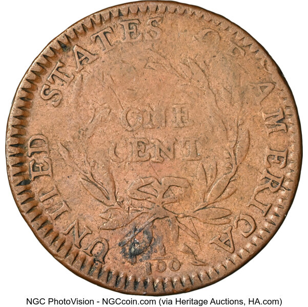 image for: 1794 1C Head of 1794, S-30, B-12, R.1, VF30 NGC.  Mintage 918,521....
