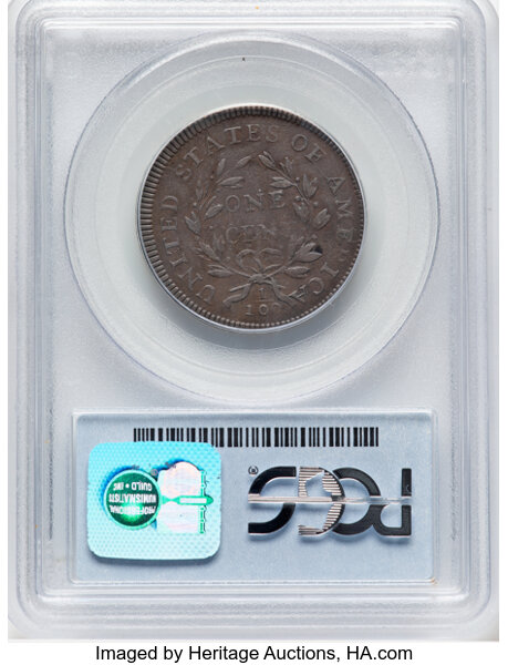 image for: 1797 1C Reverse of 1797, Stems, S-137, B-8, R.2, VF30 PCGS. PCGS Population: (23/161).  Mintage 897,510....