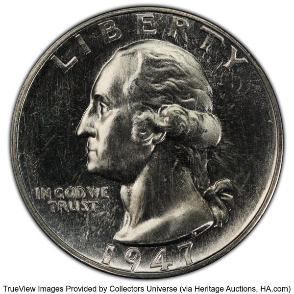 image for: 1947-S 25C MS67 Prooflike PCGS. PCGS Population: (0/0 and 0/0+).  Mintage 5,532,000. ...