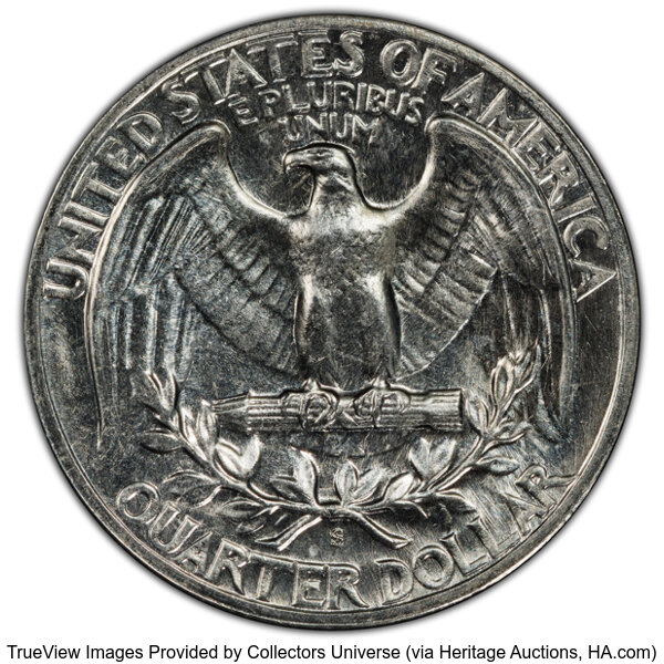 image for: 1947-S 25C MS67 Prooflike PCGS. PCGS Population: (0/0 and 0/0+).  Mintage 5,532,000. ...