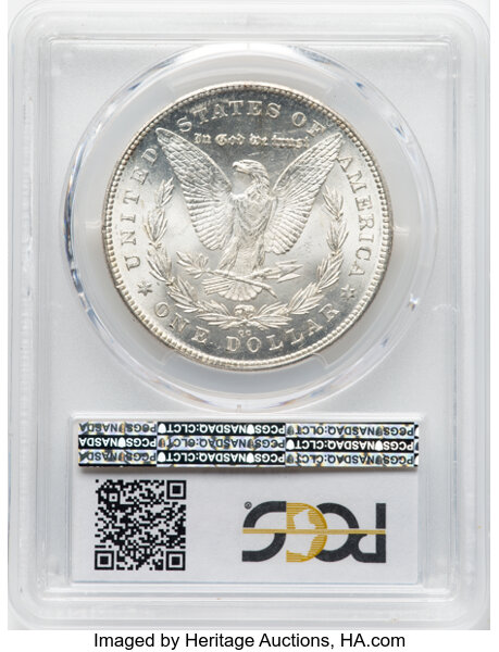 image for: 1880-CC $1 8 over 7, Reverse of 1878, VAM-7, MS65 PCGS. A Hit List 40 Variety....
