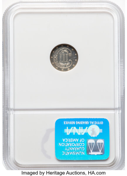 image for: 1861 3CS PR64 Cameo NGC. NGC Census: (3/7).  ...