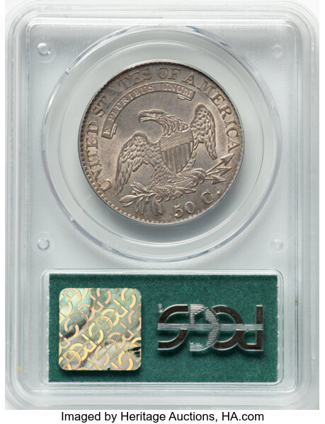 image for: 1825 50C O-113, R.1, MS63 PCGS. CAC. Housed in a Generation 2.1 green label holder. PCGS Population: (70/109). CAC Populati...