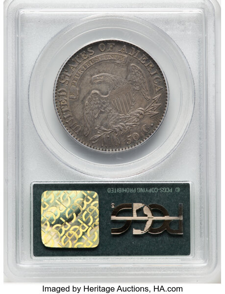 image for: 1817/3 50C O-101a, R.1, AU50 PCGS. Housed in a Generation 3.1 green label holder. PCGS Population: (26/55).  Mintage 1,215,...