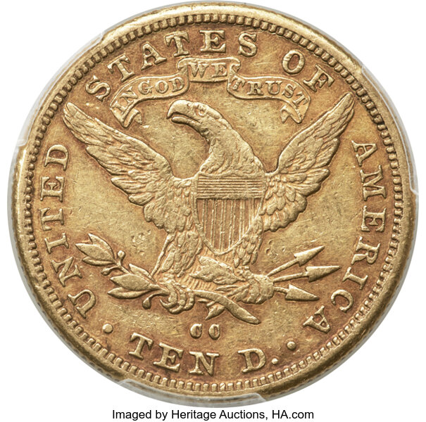 image for: 1883-CC $10 XF40 PCGS. Winter 2-C....