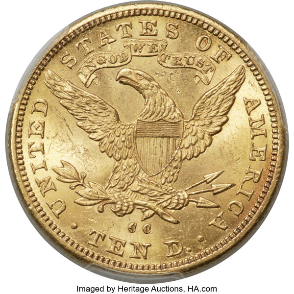 image for: 1891-CC/CC $10 FS-501 MS62 PCGS. Winter 4-C. ...