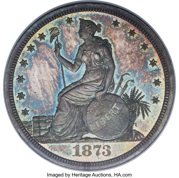 image for: 1873 T$1 Trade Dollar, Judd-1293, Pollock-1435, R.4, PR64 NGC....