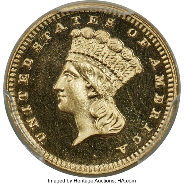 image for: 1886 G$1 Centered Date, JD-1, R.4, PR65+ Deep Cameo PCGS. CAC....