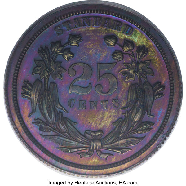 image for: 1871 25C Standard Silver Quarter Dollar, Judd-1091, Pollock-1227, R.7, PR65 Red and Brown PCGS. CAC....