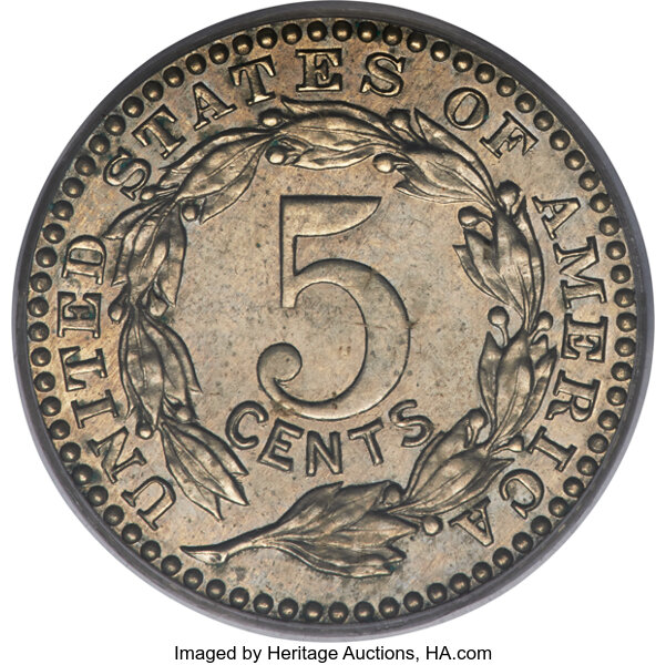 image for: 1896 5C Five Cent Piece, Judd-1770, Pollock-1987, Low R.6, PR63 PCGS. CAC....