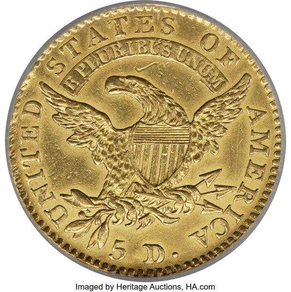 image for: 1813 $5 BD-2, R.4 -- Mount Removed -- NCS. AU Details....