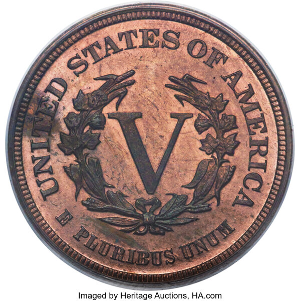 image for: 1882 5C Liberty Nickel, Judd-1691, Pollock-1893, High R.6, PR64 Red PCGS....