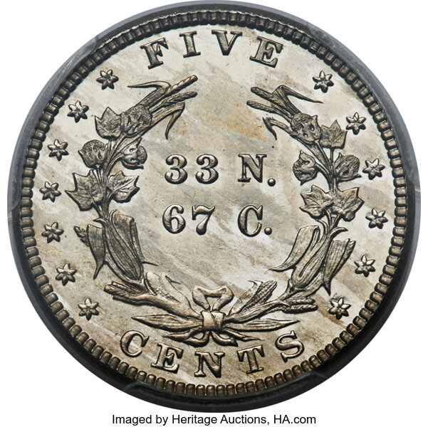 image for: 1883 5C Liberty Head Five Cents, Judd-1712, Pollock-1916, Low R.6, PR64 Cameo PCGS....